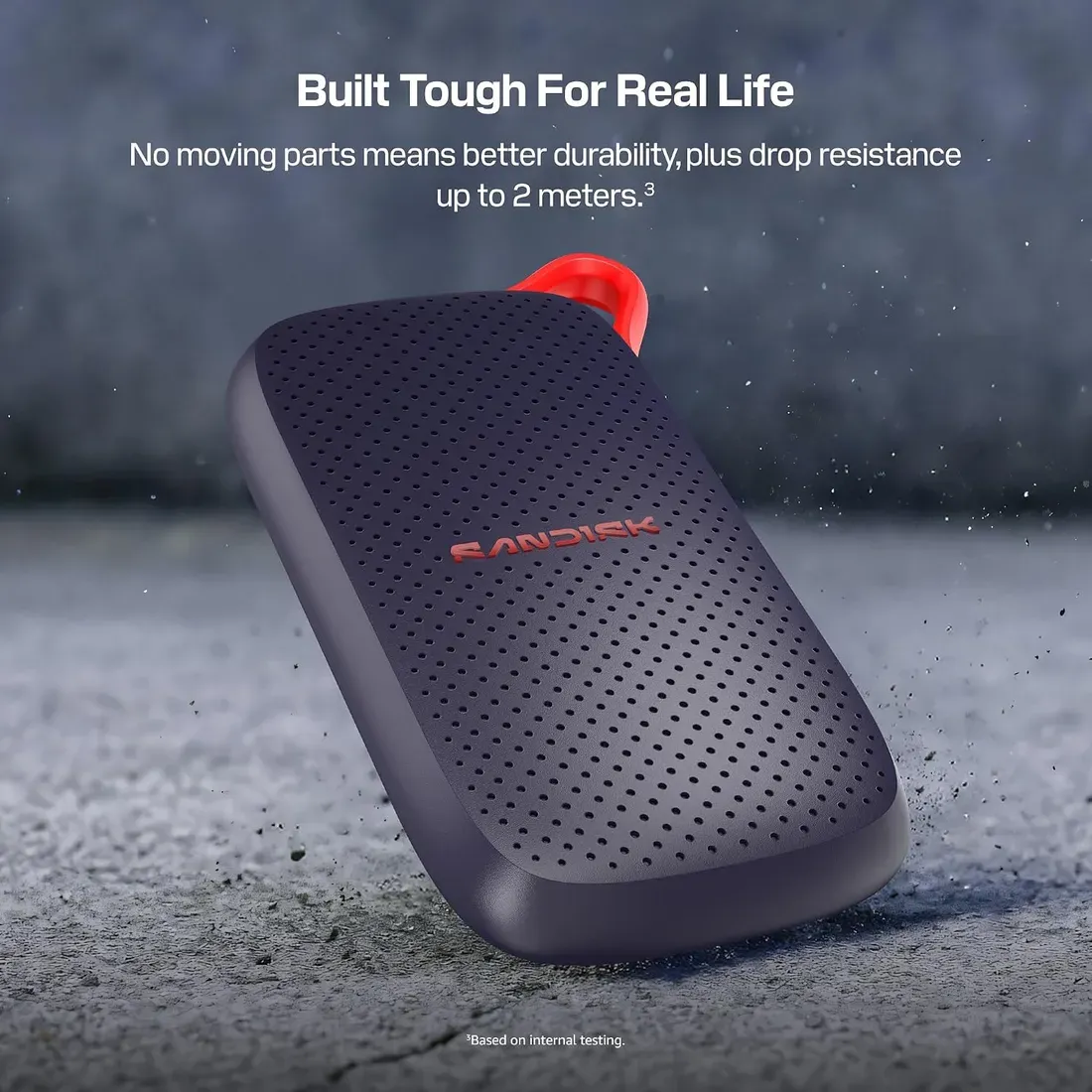 Ilustrasi 81f7x omtul. ac sl1500 Seringan 33 Gram, SSD Portabel SanDisk E31 Tahan Jatuh 2 Meter