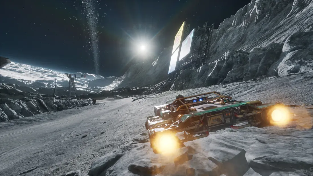 Tampilan lintasan balap Star Wars Galactic Racer
