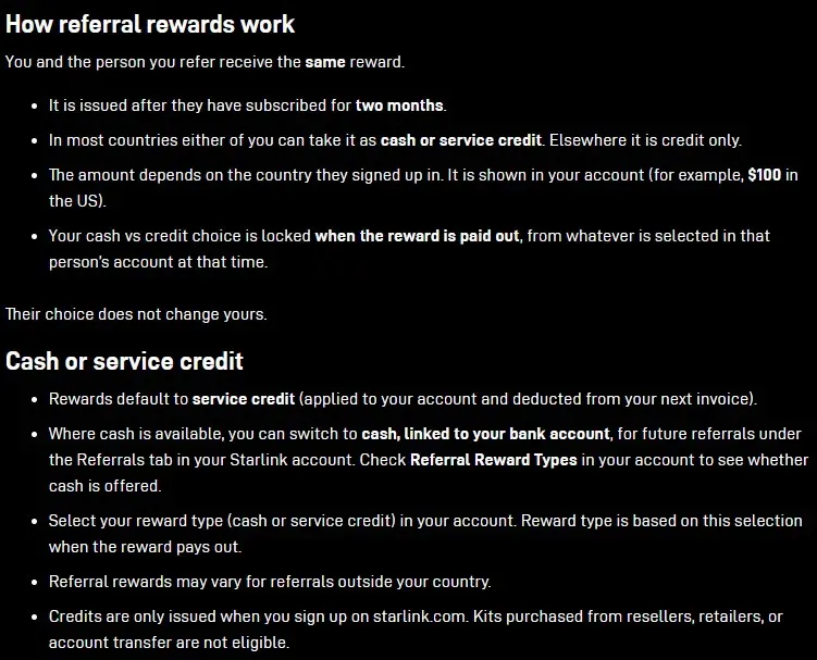 Syarat dan ketentuan program referral tunai Starlink
