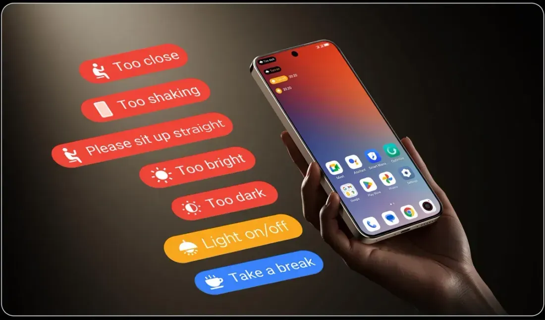 Ilustrasi tcl p80 ultra eye care features TCL P80 Ultra Rilis: Smartphone OLED NxtPaper Pertama Bebas