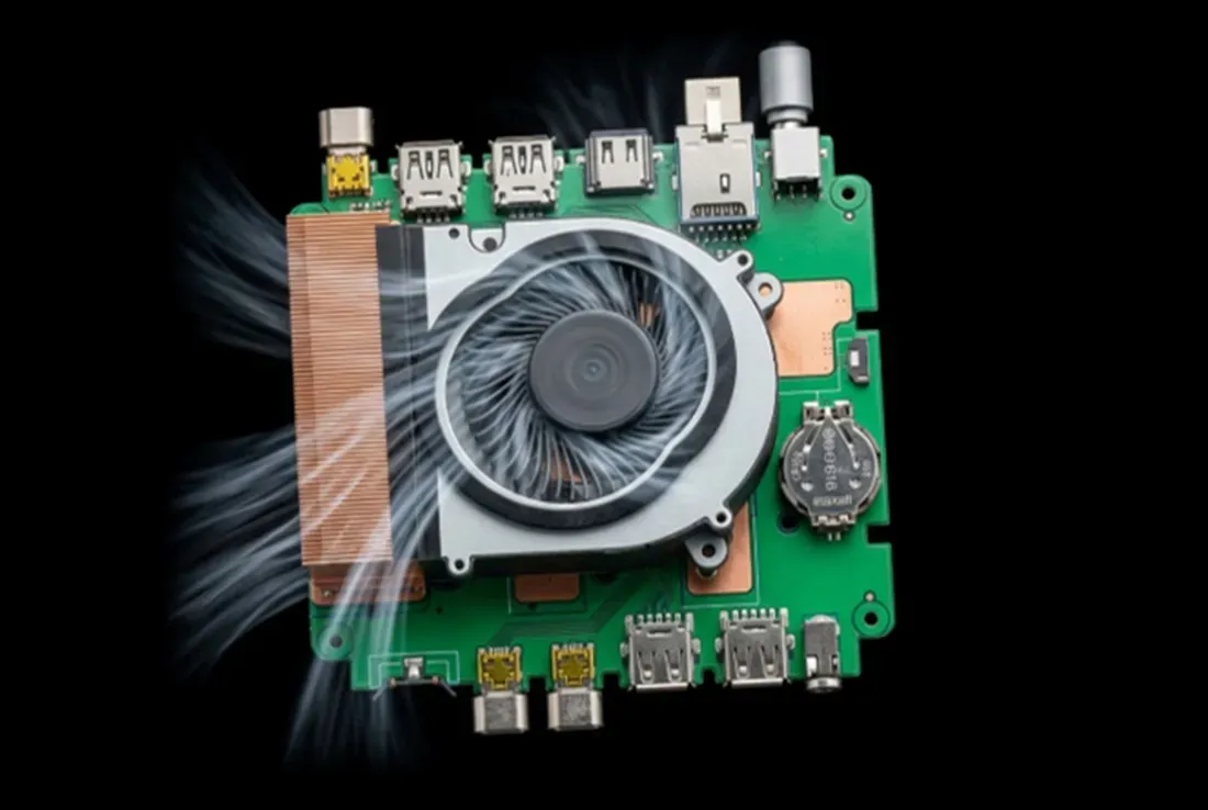 Foto tampak bagian bawah dan ventilasi Usung Snapdragon X2 Elite dan NPU 80 TOPS, Asus Rilis Mini P