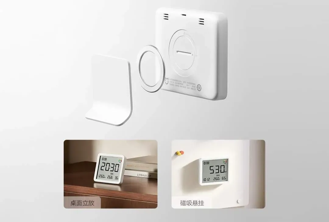 Bagian belakang Xiaomi Smart Temperature and Humidity Monitor 3 Pro