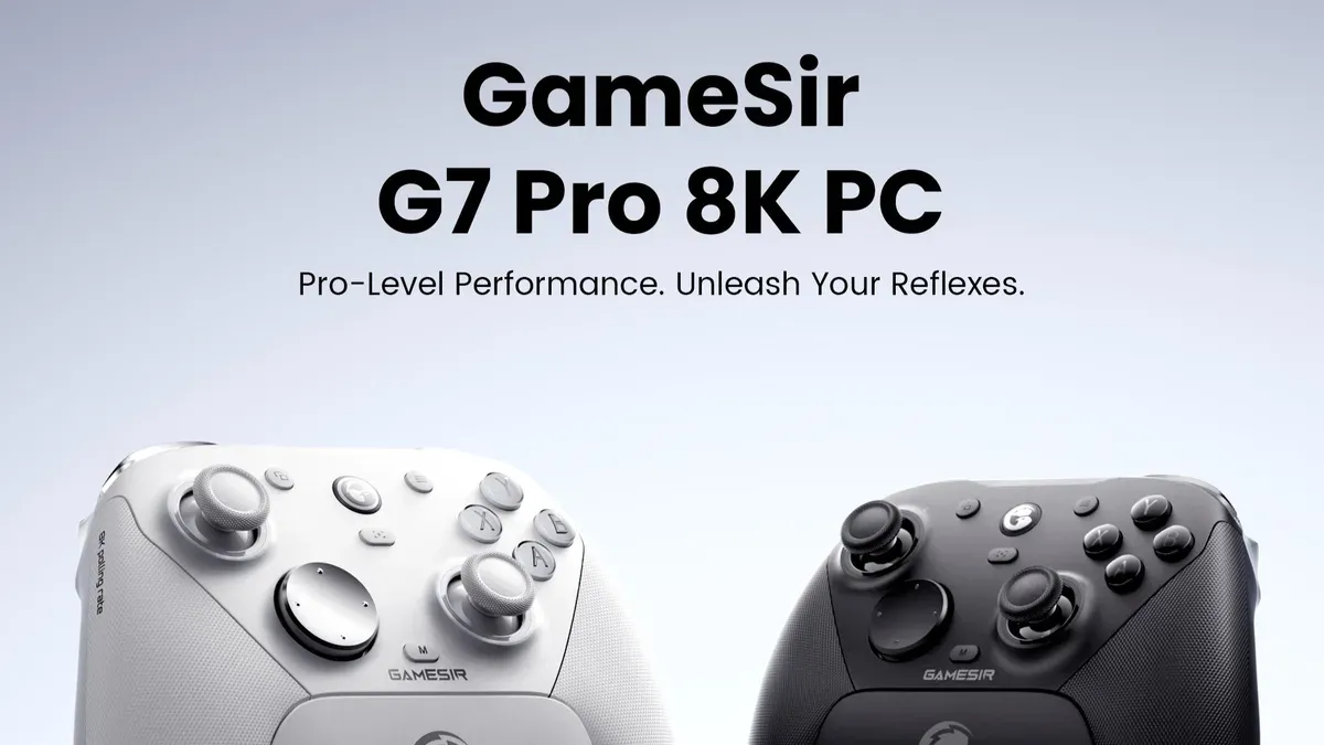 GameSir G7 Pro 8K PC controller varian warna Ivory White dan Obsidian Black