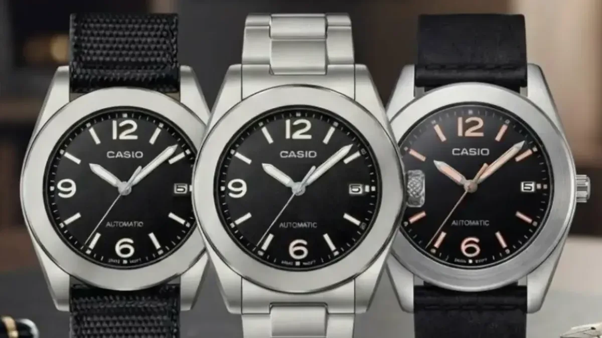 Bocoran tampilan tiga varian jam tangan otomatis titanium Casio CMK-100