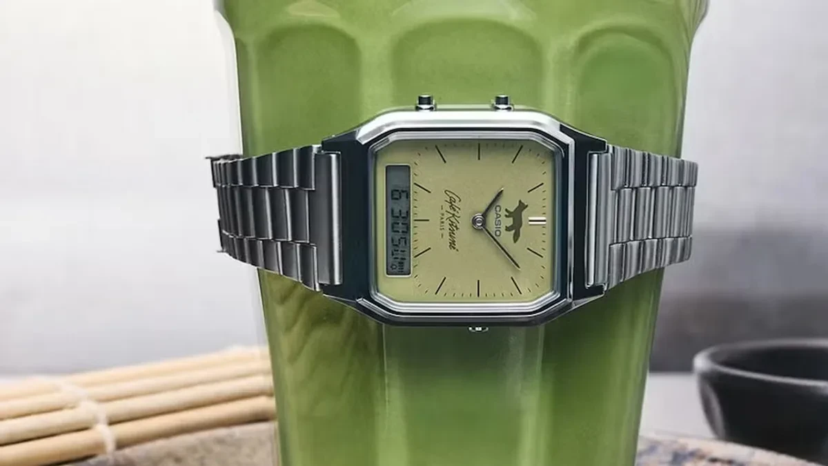 Casio AQ-230ECK-3A x Café Kitsuné: Sentuhan Estetik Warna Matcha Elegan