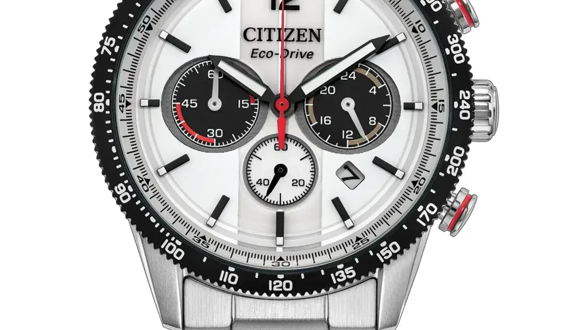 Jam tangan Citizen Eco-Drive CA4714-55A chronograph warna perak