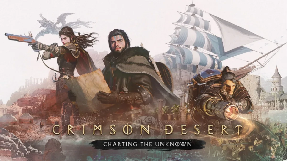 Karakter Crimson Desert mengarungi lautan dalam DLC Charting the Unknown