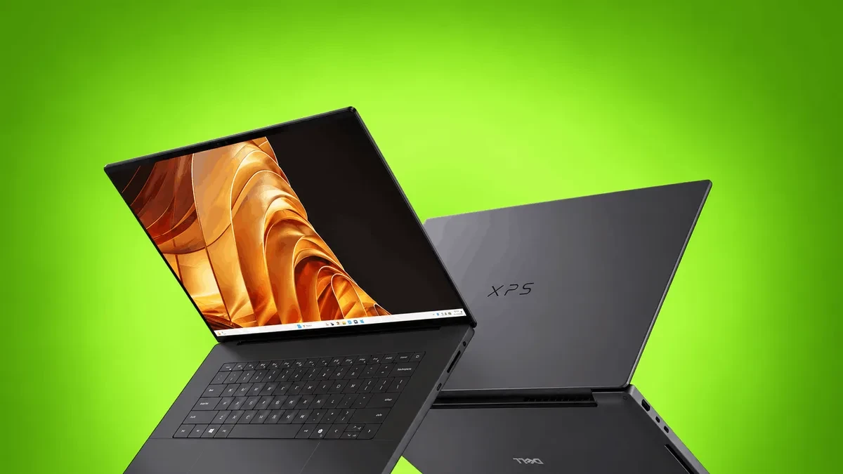 Dell XPS 16 Creator Edition tampak depan dengan desain bodi aluminium CNC