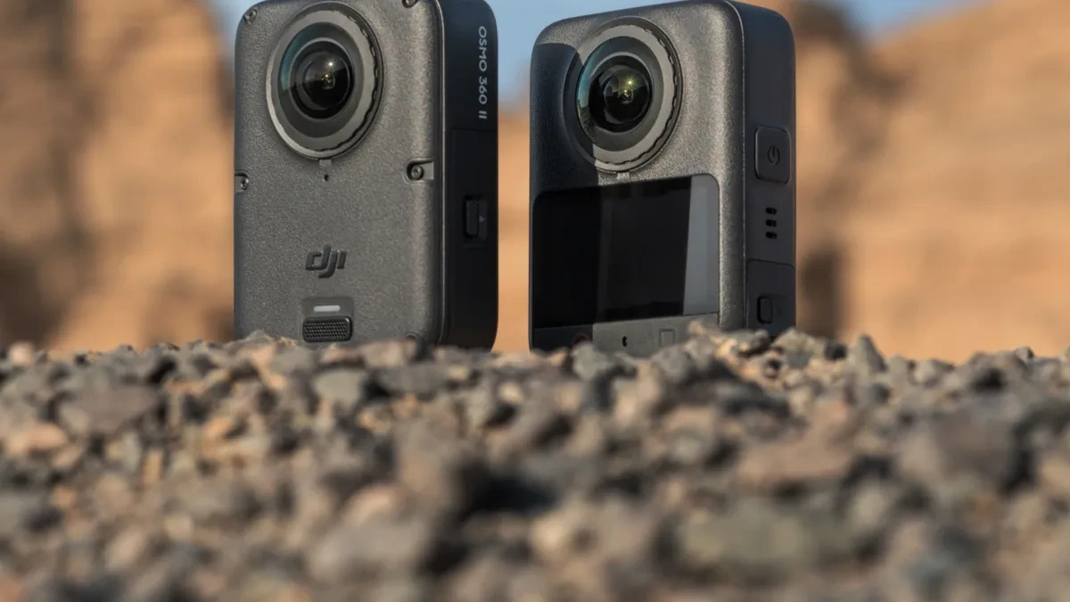 Kamera aksi DJI Osmo 360 II dengan fitur lensa bongkar pasang dan perekaman video 8K 60 FPS