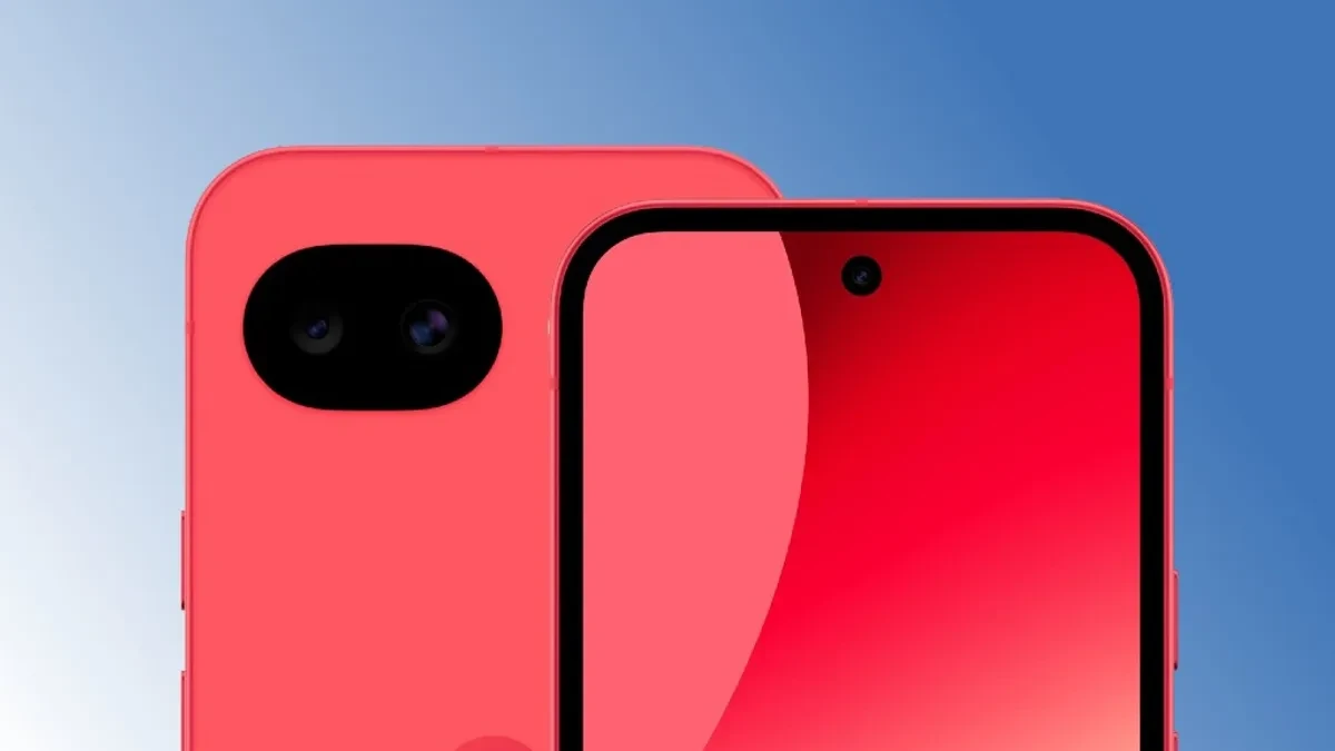 Google Pixel 10a tampak depan dengan desain layar minimalis