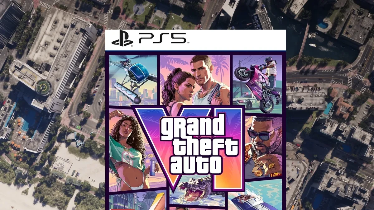 Kotak GTA 6 PS5 dengan label rating PEGI 18