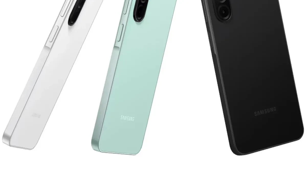 Samsung Galaxy A26 5G varian warna Mint dengan bodi belakang beralur matte