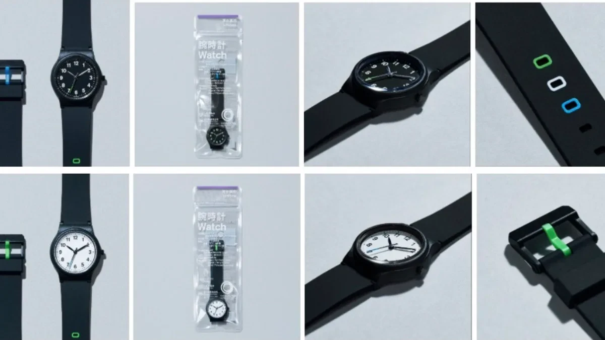 Jam tangan kolaborasi FamilyMart dan Citizen warna hitam dan putih