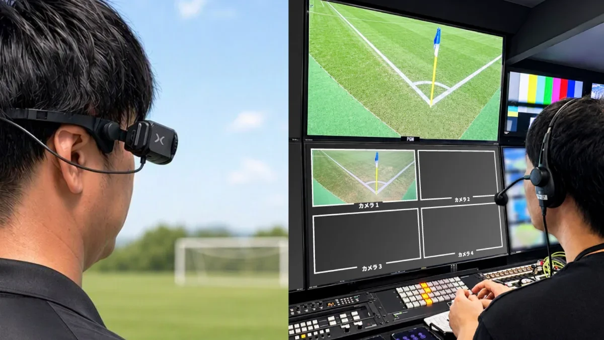 Kamera wearable Xacti CX-WL100 untuk sudut pandang wasit sepak bola
