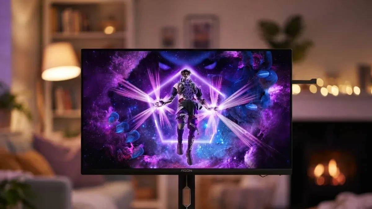 Monitor gaming AOC AGON AG277QSD dengan panel QD-OLED Penta Tandem