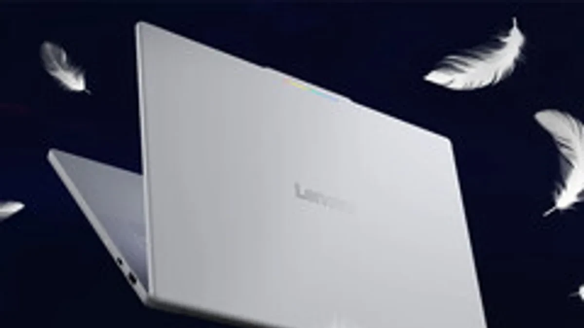 Lenovo Googlebook 15 berwarna Cloud Grey dengan layar OLED dan bodi magnesium