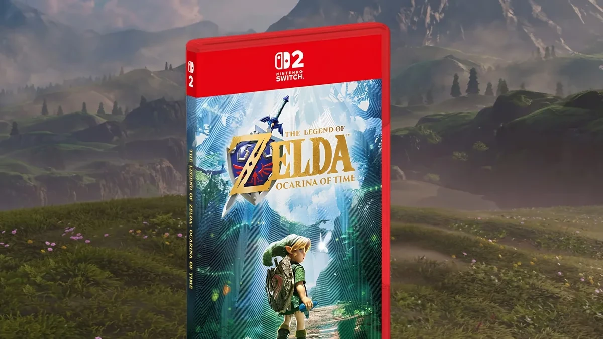 Cover game Zelda Ocarina of Time Remake edisi khusus foil di Nintendo Switch 2