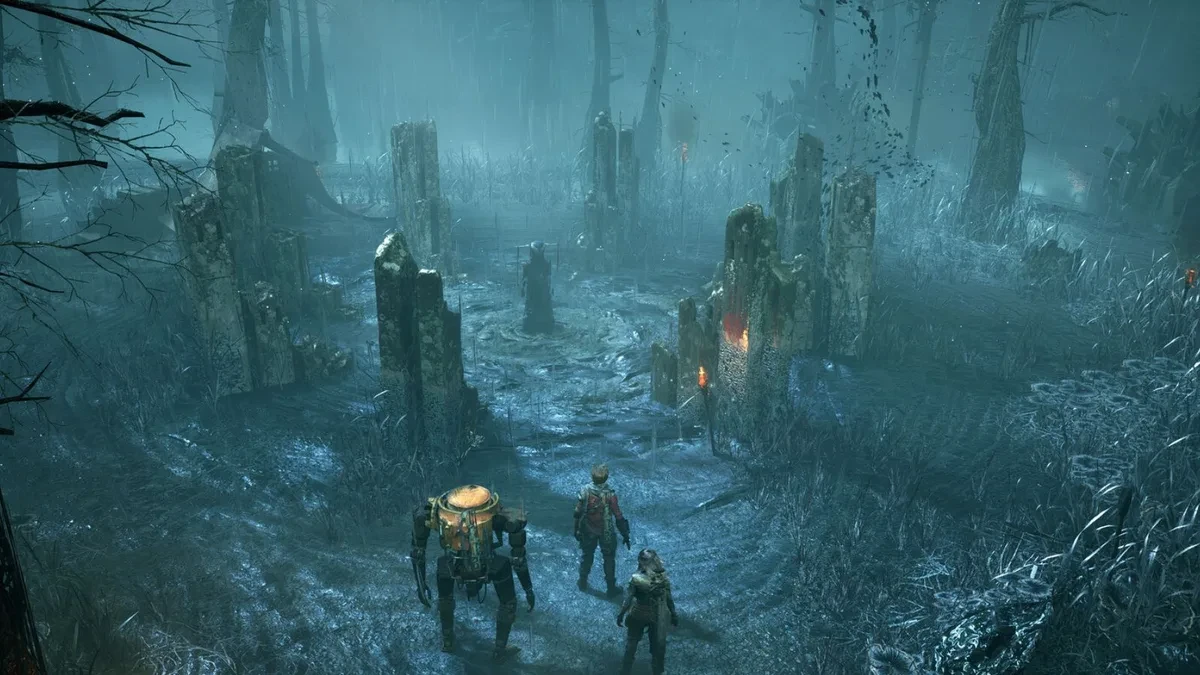 Tampilan pertempuran taktis berbasis turn-based dalam game Miasma Chronicles di Steam