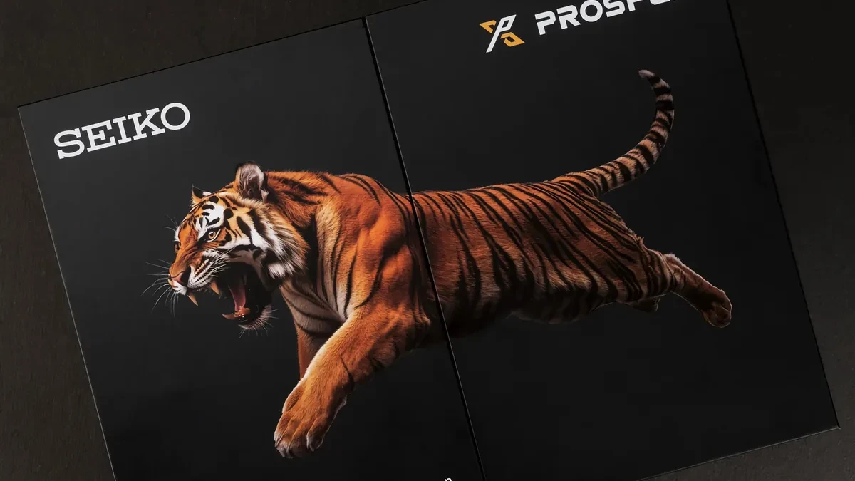 Jam tangan Seiko Prospex India Limited Edition dengan dial amber bertekstur