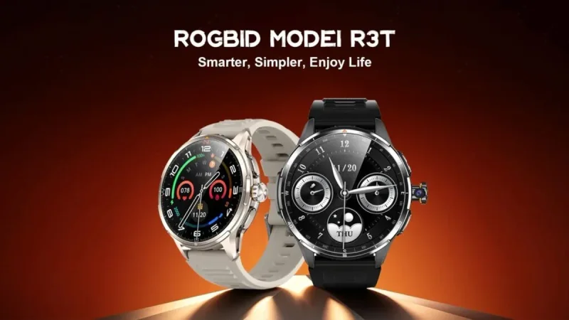 Smartwatch Rogbid Model R3T Rilis: Bawa Android Penuh, 4G LTE, dan Kamera Pop-Up
