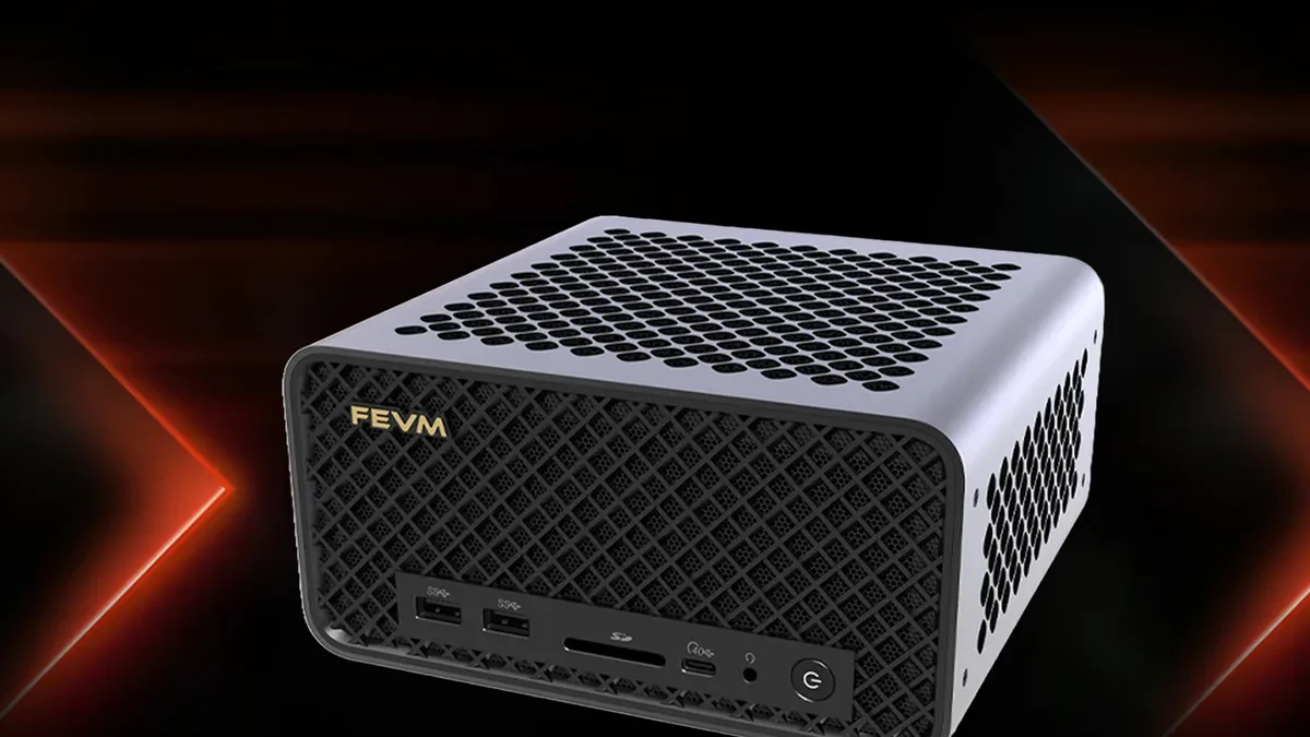 Mini PC FEVM FA80G dengan CPU desktop AMD dan GPU Nvidia RTX 5090