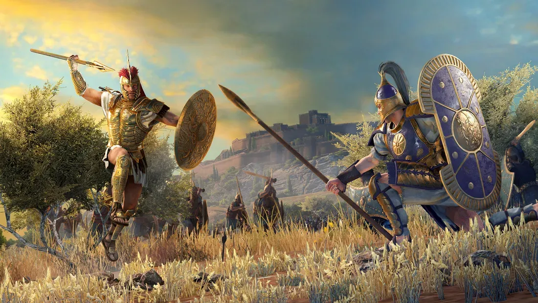Tangkapan layar duel hero dalam A Total War Saga Troy