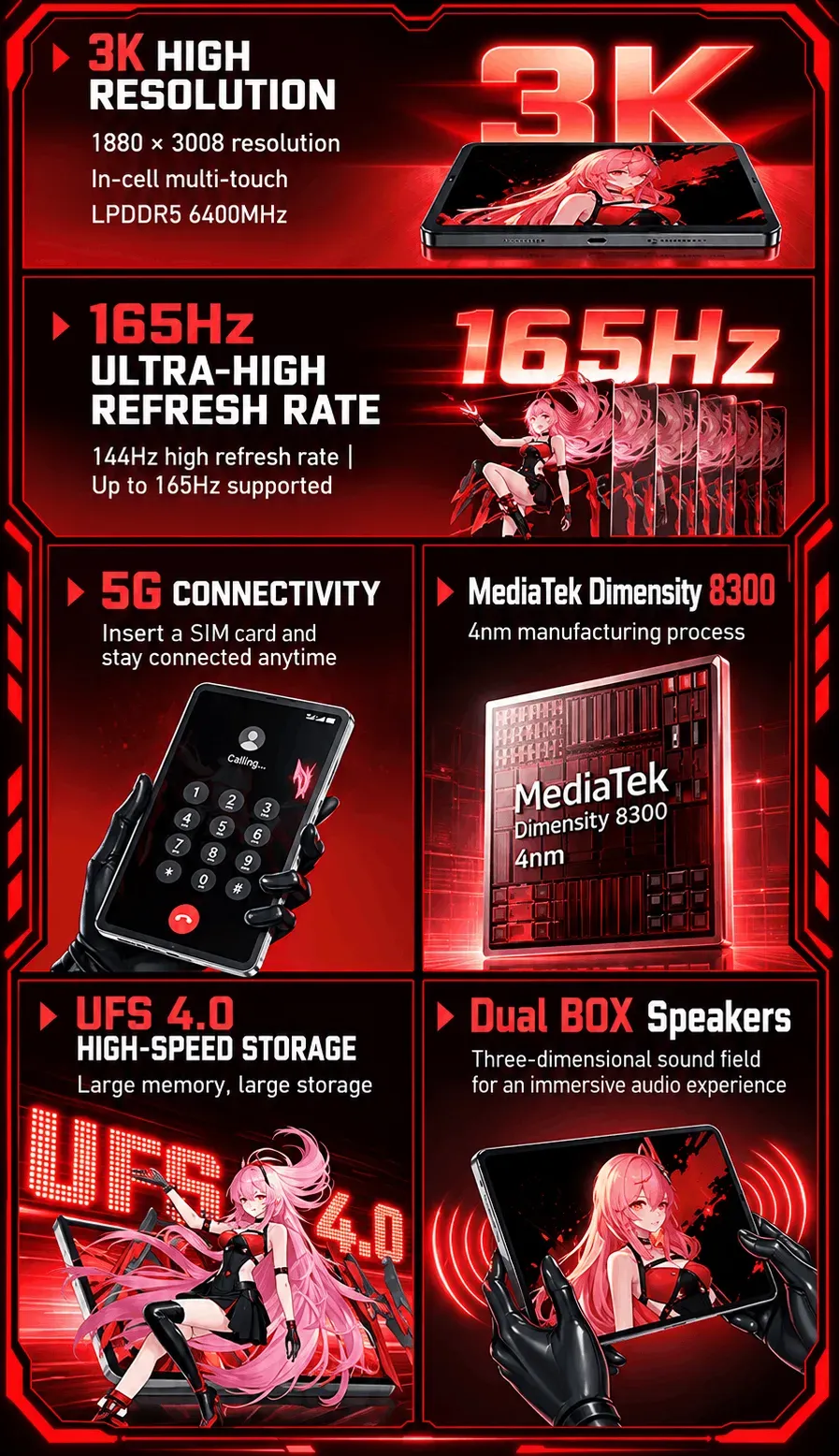 Fitur utama tablet Acer Shadow Knight G710