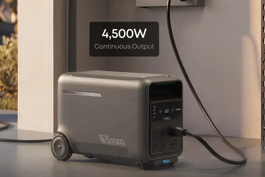 Sistem pengisian dan port koneksi Anker SOLIX S5000