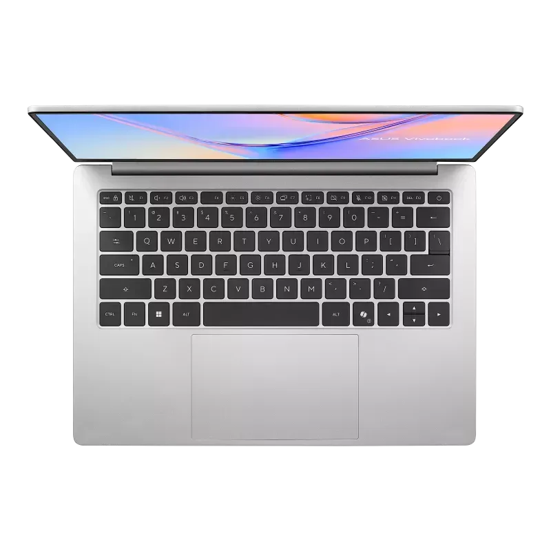 Keyboard dan area palm rest pada ASUS Vivobook S14