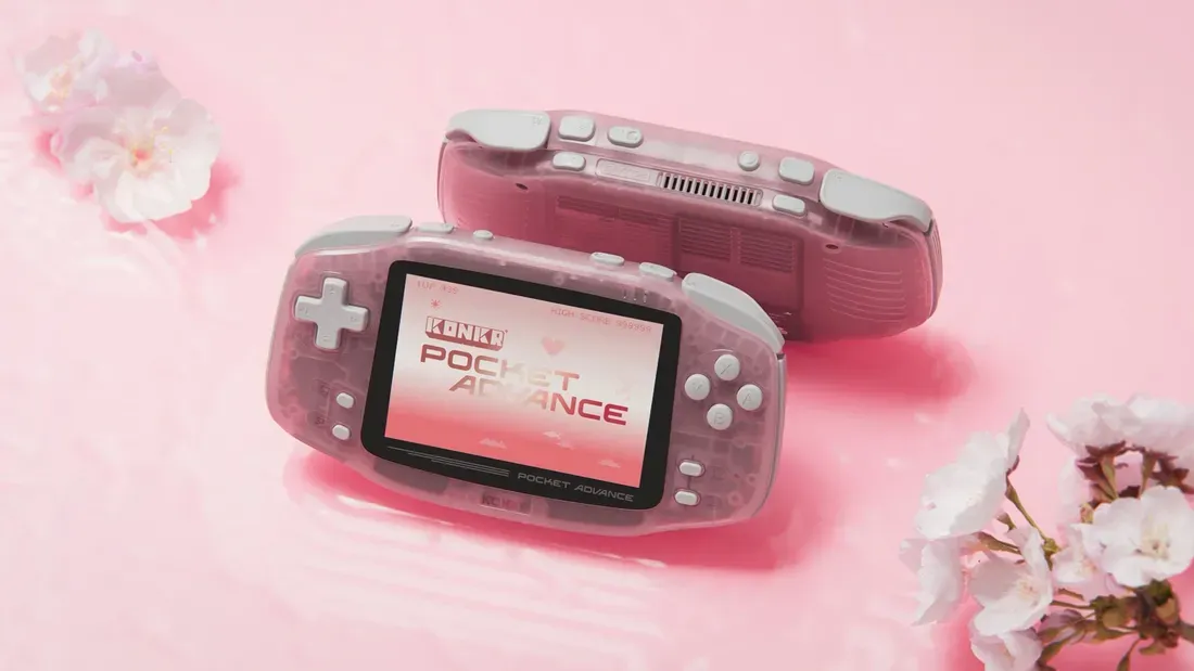 Konsol retro Ayaneo Konkr Pocket Advance Ice Pink