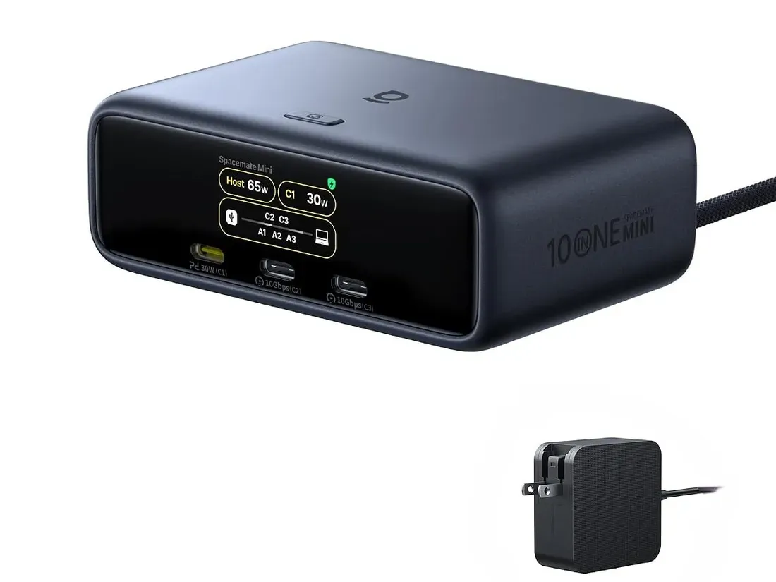 Paket penjualan Baseus Spacemate RD1 Mini Dock lengkap dengan charger GaN 120W