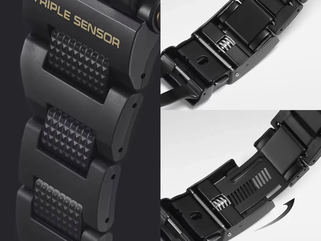 Detail tali komposit logam dan resin pada Casio G-Shock Frogman