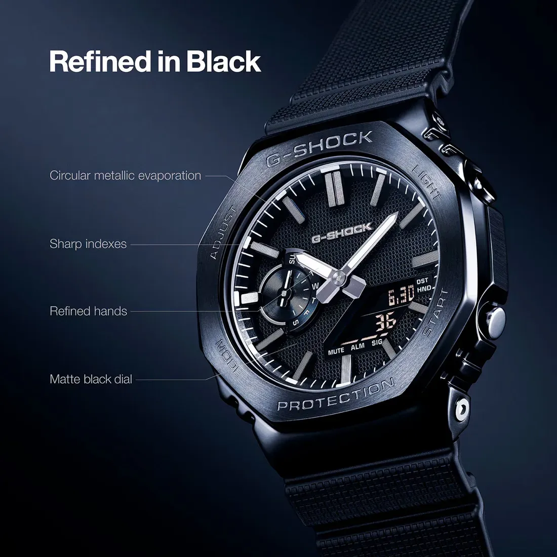 Strap bio-based resin Casio G-Shock GBM-2100LXB-1A2