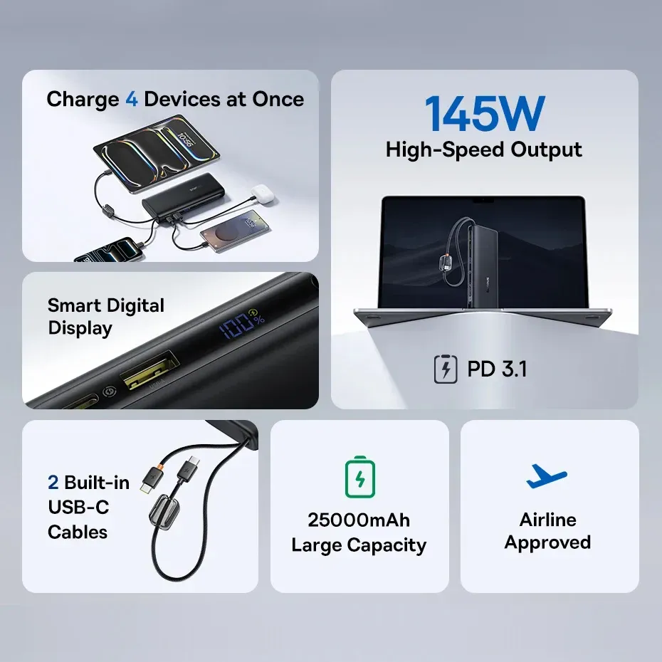 Rangkuman fitur utama power bank Baseus Enerfill FC41