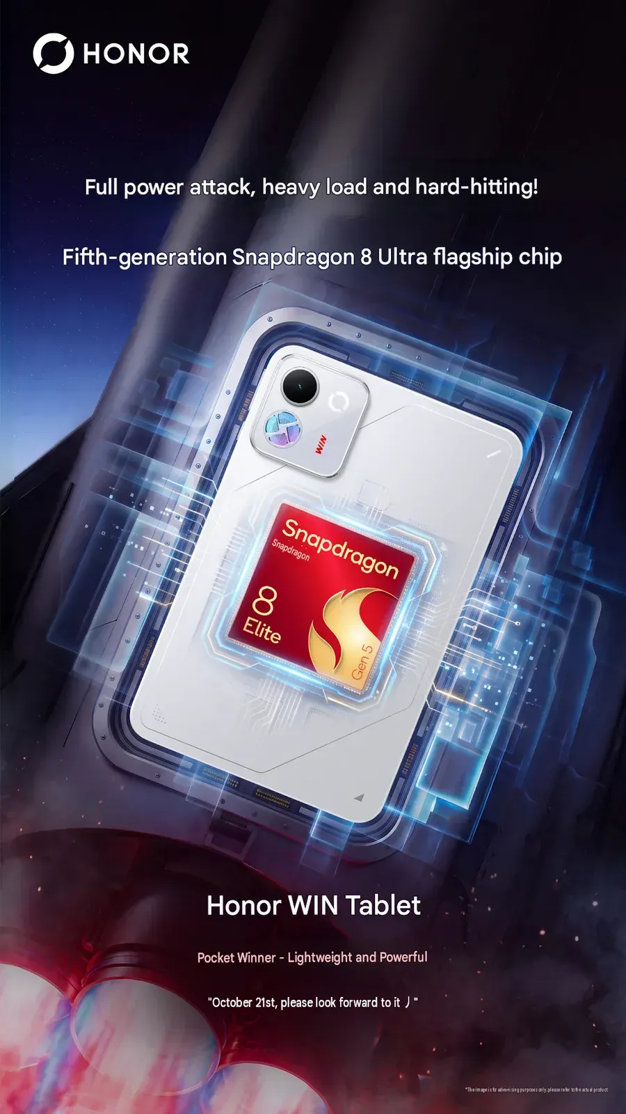 Chipset Snapdragon 8 Elite Gen 5 Honor Win Tablet