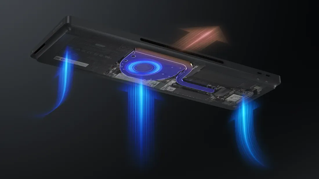 Layout internal komponen dan sistem termal HP EliteBoard