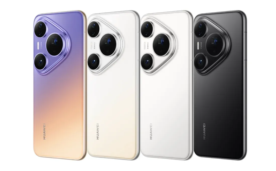 Profil bodi samping Huawei Pura 90 Plus yang ramping