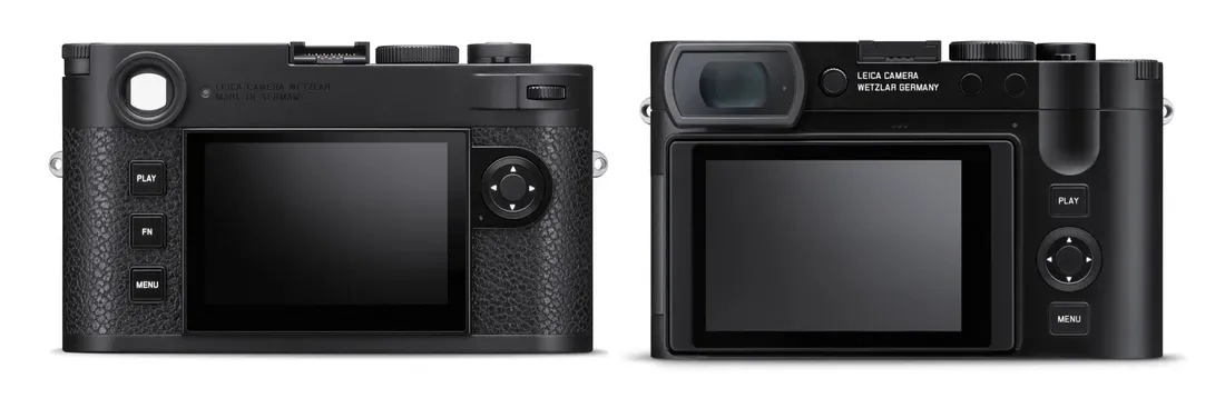 Perbandingan tata letak tombol Leica M11 dan Leica Q3