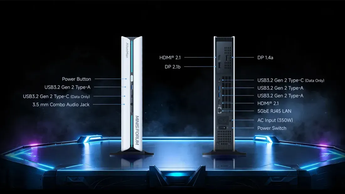Sisi bodi mini PC Minisforum AtomMan G1 Pro