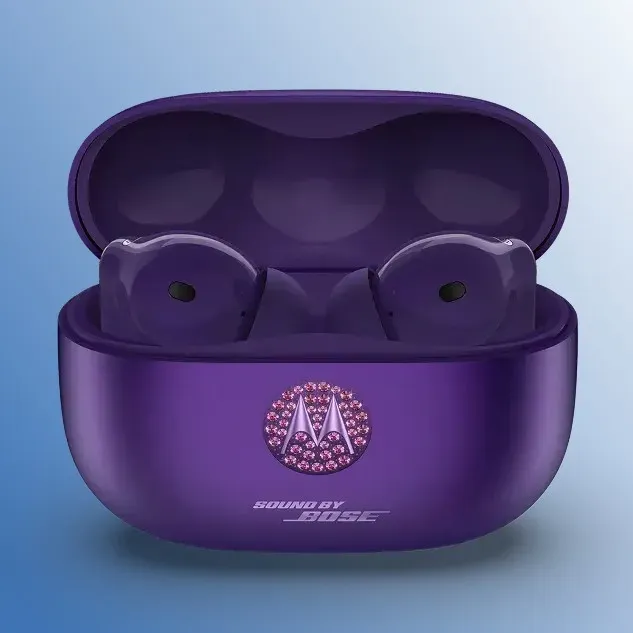 Detail estetika perangkat audio nirkabel Motorola