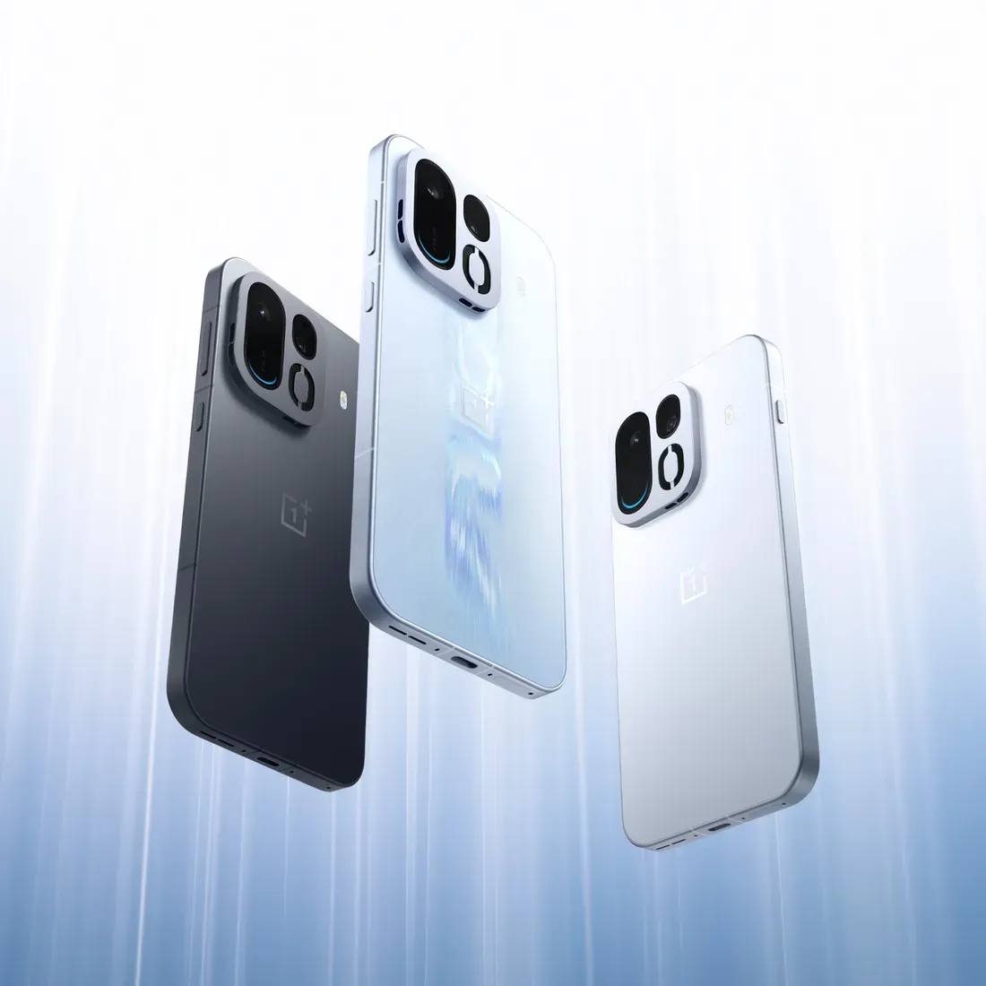 Varian warna OnePlus Ace 7 Pro Midnight Black, Windbreak, dan Lightning White