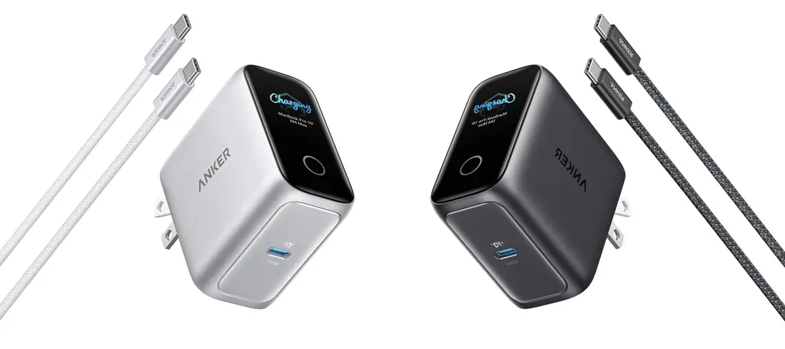 Pilihan warna dark gray dan silver Anker Laptop Charger Pro