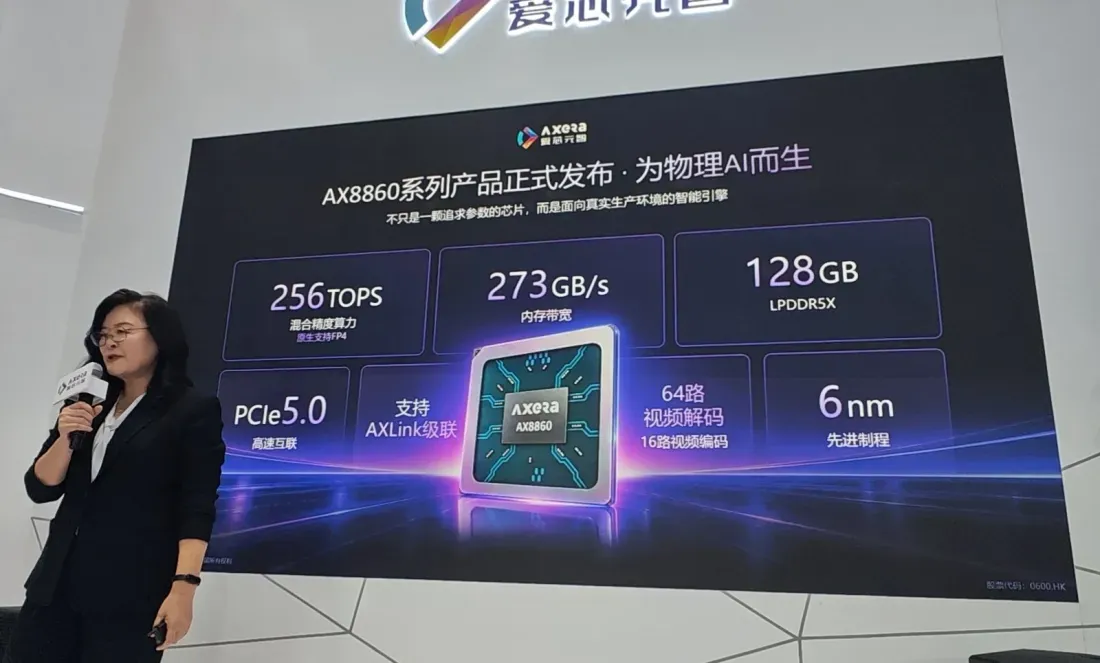Tabel spesifikasi cip Axera AX8860P dengan NPU 256 TOPS dan memori LPDDR5X, foto 1 dari 3