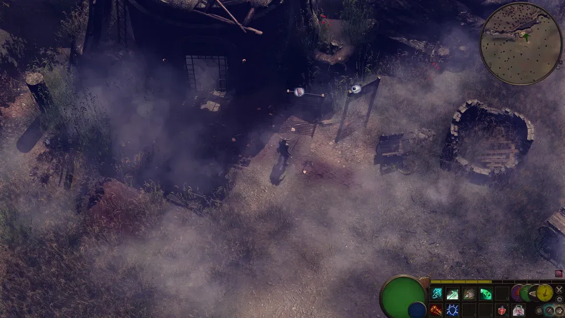 Gameplay isometrik top-down Svarog's Dream di Steam