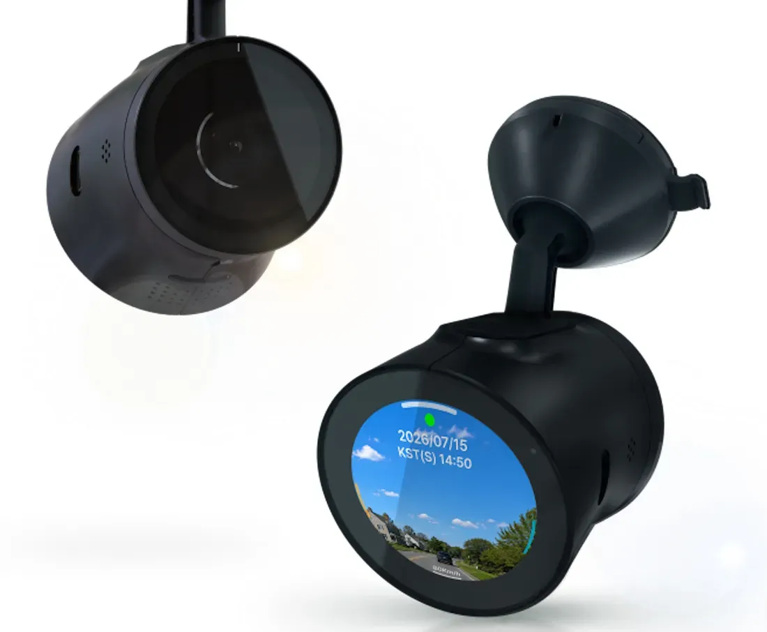 Tampak depan dan belakang dashcam Vueroid H1 QHD Infinite
