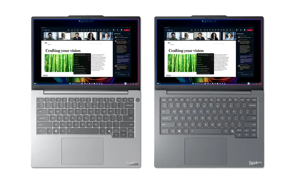 Pilihan warna Cloud Grey dan Luna Grey Lenovo ThinkBook 14 Gen 9 Q8Y