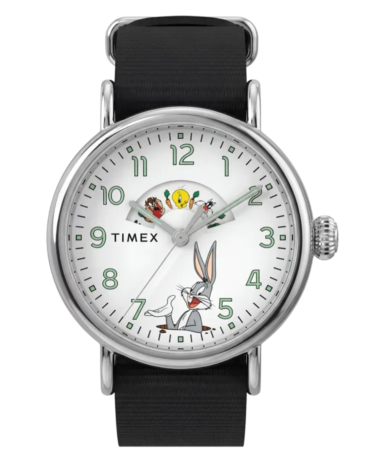 Detail bodi dan dial jam tangan Timex Standard Looney Tunes TW2Y99100