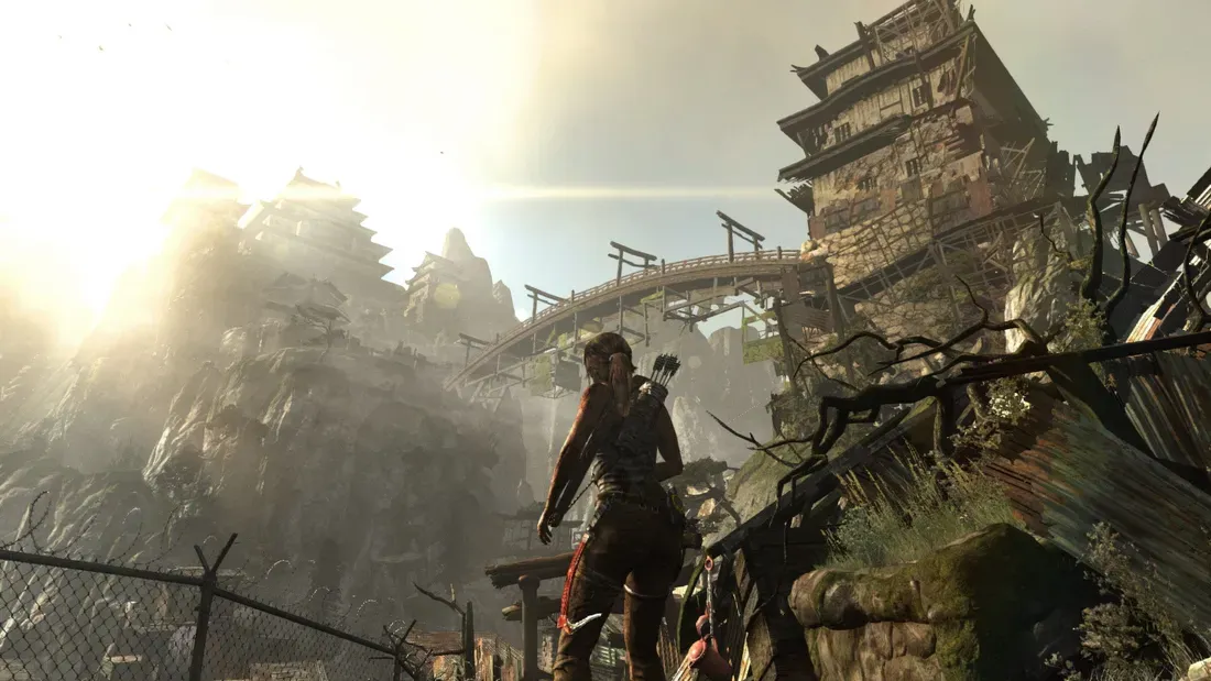 Gameplay Lara Croft di pulau Yamatai Tomb Raider 2013