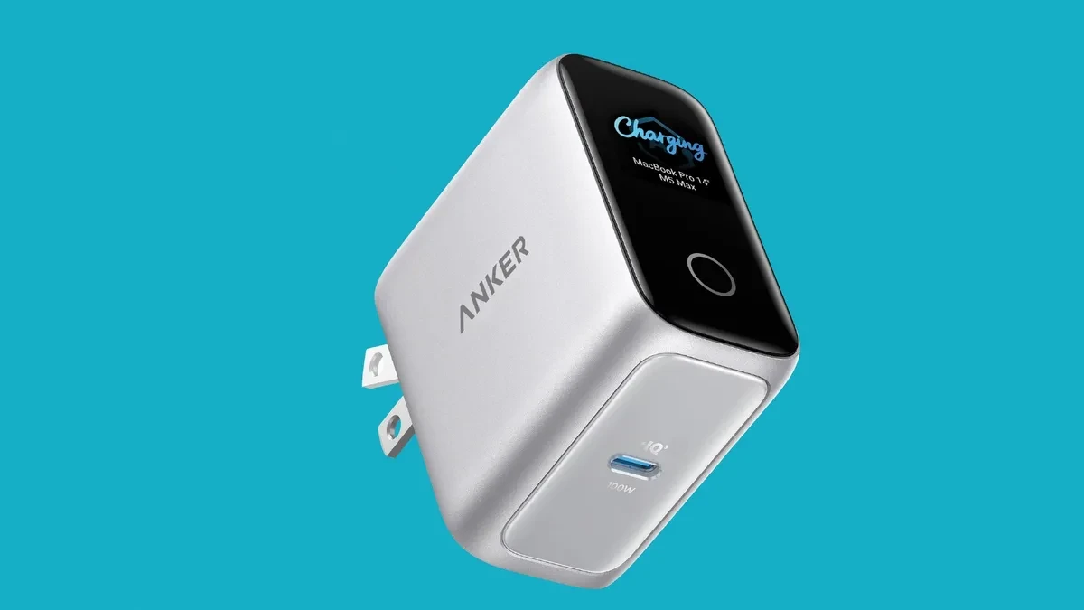 Anker Laptop Charger Pro 100W dengan layar pintar