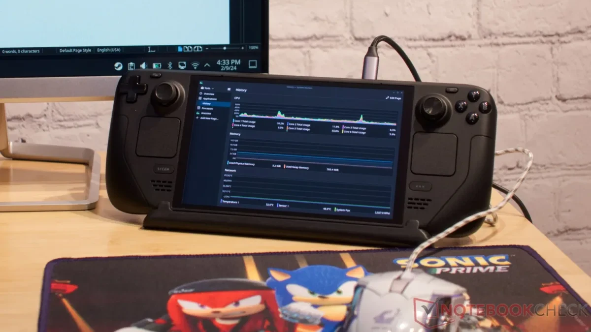 Tampilan peluncur Xodus Nexus di konsol handheld Steam Deck